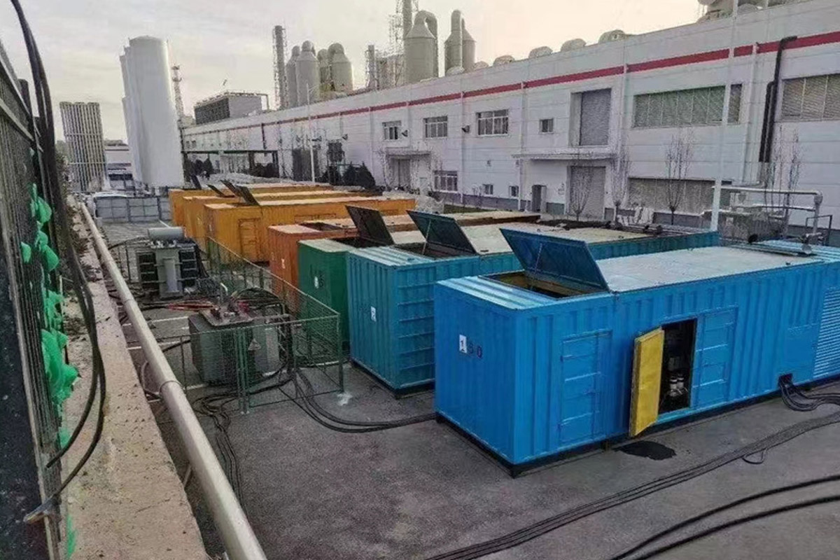 颍上发电机租赁施工现场